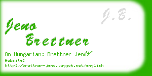 jeno brettner business card